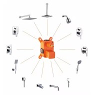 Concealed shower set engineering hotel home decoration embedded shower set bathroom shower faucet